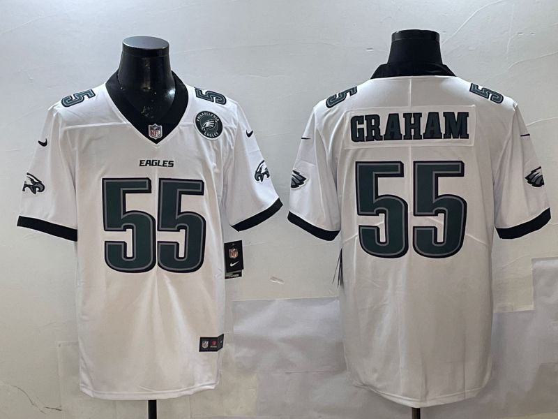 Men Philadelphia Eagles #55 Graham White Second generation Nike 2025 Limited NFL Jersey style 4->philadelphia eagles->NFL Jersey